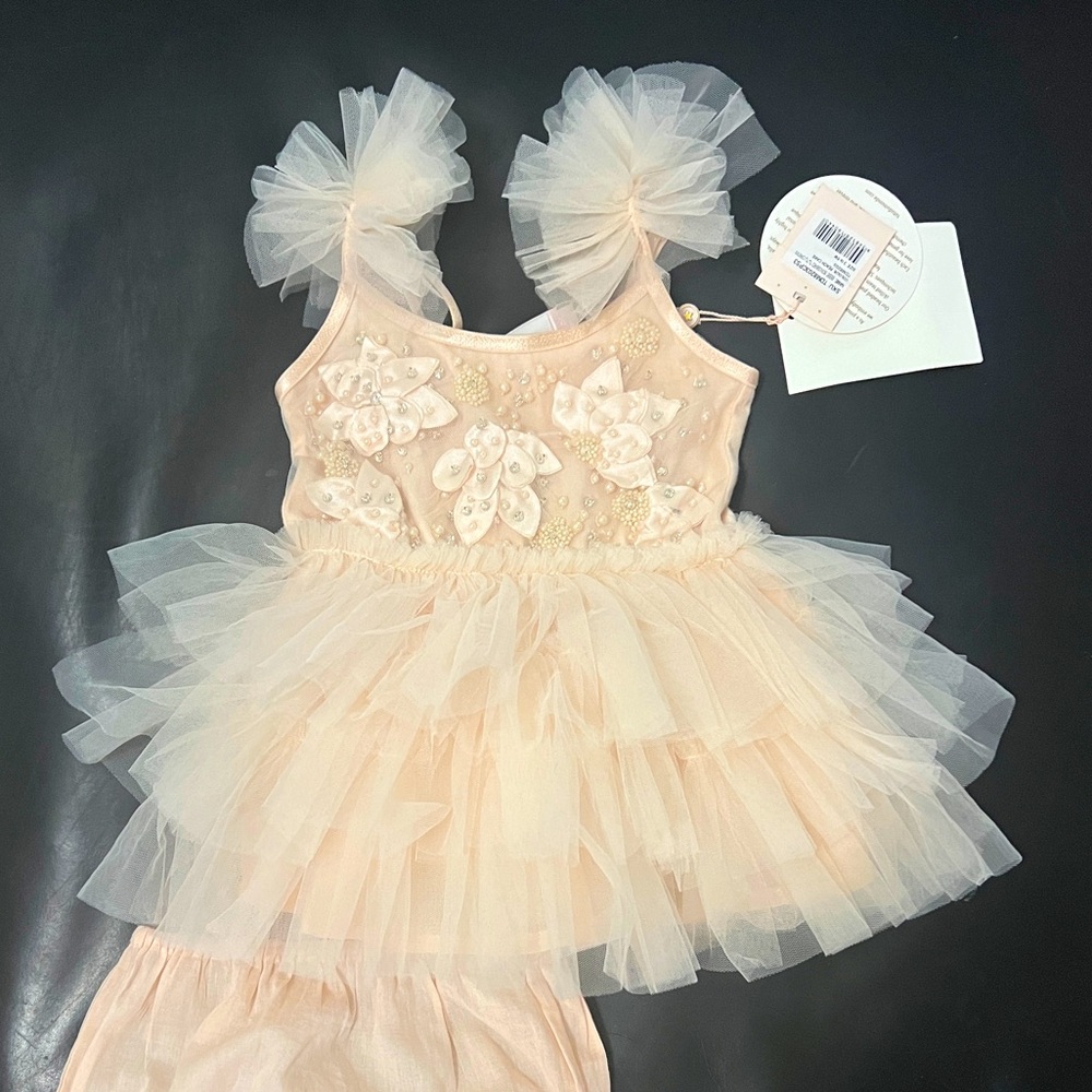 Tutu du monde peach dress 3-6 months